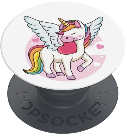 PopSockets | PopGrip | Ausziehbarer Halterung und Griff für Smartphones und Tablets | Fingerhalter Basic Unicorn