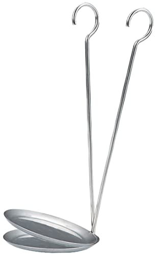 Zerodeko 2pcs Stainless Steel Shrimp Cake Spoon Frying Metal Handle Spoon Fried Mold Bunuelos Mold with Handle Frying Spoon with Handle Wok Ladle Flat Food Grade Pancake Skillet