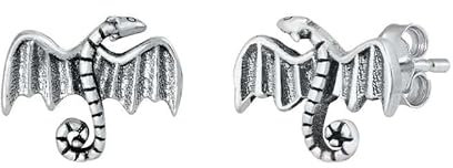 Sterling Silber 925 Drachen Ohrstecker Ohrringe
