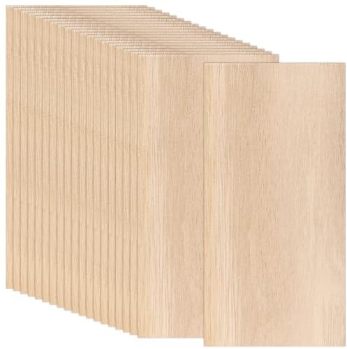 SHUESS 15 placas de madera contrachapada, placa de madera de 200 x 100 x 1,5 mm, madera de balsa, madera sin tratar, madera de tilo, aglomerado para manualidades, modelismo, grabado láser, pintura