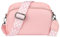 Wlicon Damen Crossbody Tasche Umhängetasche Damen Modern Kleine Tasche PU Leder Handtasche mit Verstellbarem Breitem Schulterriemen Mode Damen Tasche(Rosa)