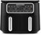 Karaca Air Cook 2-in-1 Dual XXXL Air Fryer with Stew Function, 8L, 2500W, 6 Cooking Functions, Large Meal Volume with Less Fat, Odourless and Smokeless Cooking, Adjustable Time, Black Chrome