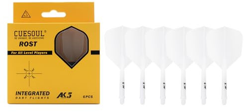 CUESOUL ROST Integrierte Dartwelle und -flüge,Reine Farbe,Slim/Birnen/Big Flügel Form,Set von 6 PCs