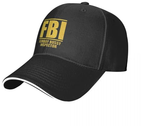 QFLLQLFF Basecap FBI Femboy Bussy Inspector Cap Baseball Cap Anime Hut Männer Kappe Damen Geschenk