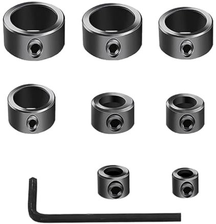 Topes de Profundidad,8pcs Topes para Taladro Anillo Posicionador,Topes de Profundidad Brocas, 3mm,4mm,5mm,6mm,8mm,10mm,12mm,16mm Tope Profundidad Taladro,Taladro Anillo Posicionador