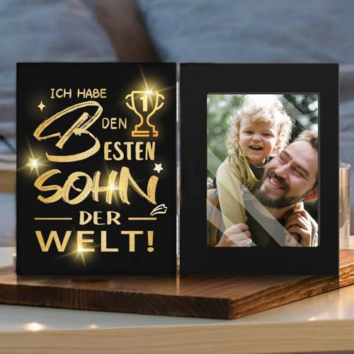 ZJZG Sohn Geschenk von Mama, 18. Geburtstag Junge, Azubi Mutmacher Geschenk für Sohn, Abschluss Bilderrahmen