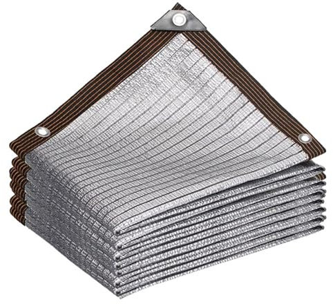 Telo Ombreggiante con Occhielli 6x10m, Rete Parasole per Esterni, Tessuto Ombreggiante Piante, Vela Ombreggiante Tasso di Ombreggiatura del 80-90%per Giardino, Pergola, Piante da Patio, Serra, Pollaio