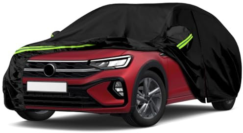 Autoabdeckung Passend für VW Taigo 2020-2024, wasserdichte Vollgarage Autoplane mit Reißverschlusstür für Schnee, Regen, Allwetterschutz
