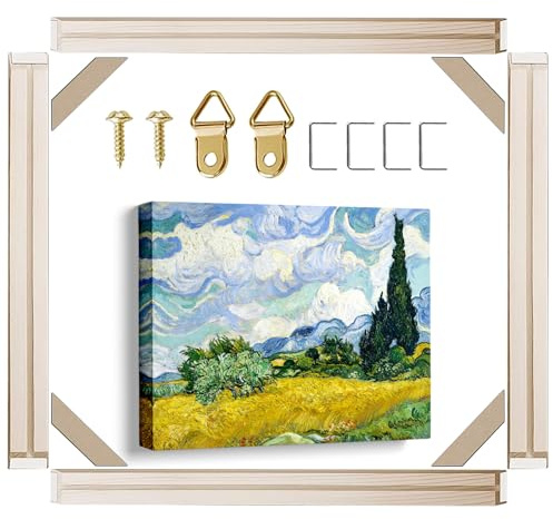 VYPEROCK Canvas Stretcher Bars 16x16 Inch Frame Kit, Available in 25+ size Wood Stretcher Bars for Home and Office, Gallery Wrap Wall Arts Supply for Oil Painting, Poster, Picture & Paint by Numbers