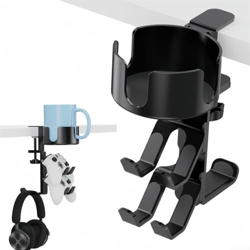 Besttoolifes Headphone Stand, Game Controller Holder & Headset Holder For Desk, Earphone Stand With Aluminum Supporting Bar, Storage Organizer Headphones/Controller//iPad/Mobile Phone