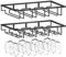 Jiplomn Weinglasregal, Unterschrank Stemware Rack Weinglashalter, Schwarz Metall Weinglas Lagerung Kleiderbügel unter Regal für Kabinett Küche Bar (2 Pack mit 4 Racks)