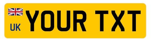 UK REAR Personalised Acrylic Plate - for Automotive, Home or Outdoor use