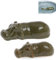 itsisa Flusspferd 2er Set cm aus Porzellan schwimmend 7-15 cm als Teich Deko - Deko für Vogeltränke, Nilpferd, Fische, Gartenteich, Schwimmtiere, Gartendeko
