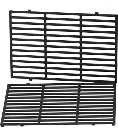 44.5 x 30cm 7638 Gusseisen Grillroste für Weber Spirit 300 Serie E310, E320, E330, S310, S320, S330, SP320 Gasgrills (mit vorderen Bedienknöpfen),7527 7639 Grillrost für RÖSLE VIDERO G3 gasgrill