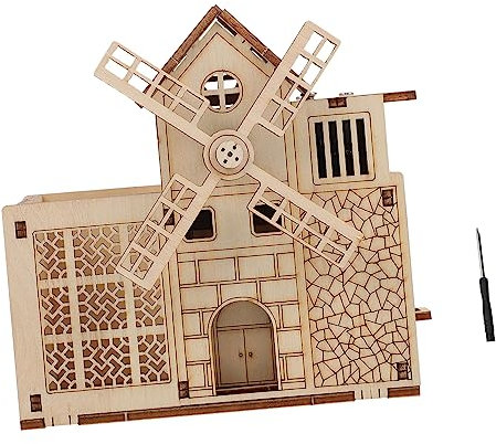 Abaodam Holzpuzzle Spieluhr Spielzeug Pädagogisches 3D Stifthalter Jungen Und Mädchen Kreativität