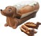 Bandeja para El Perro Salchichas,Lindo Plato De Servicio En Formas De Hot Dog para Fiestas, Bandeja De Bocadillos Únicas para El Hogar, Contenedor De Alimentos De Formas De Perro