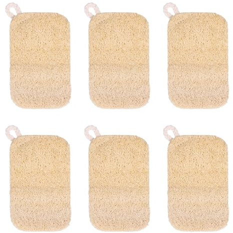 6 PCS Natural Loofah Sponge for Kitchen, Loofah Dish Sponge Compostable Natural Sponges for Dishes