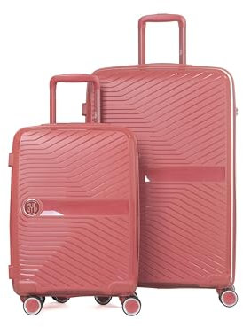 GYL Signature Set de 2 Valises – Moyenne + Grande, Bagages Rigides Légers 100% Polypropylène avec Serrure TSA, roulettes Pivotantes et Poignée Ergonomique – Or Rose
