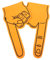 TOYANDONA 2 Stück jubelnde Handschuhe Cheerleader Finger Cheerleading Lassen Schild erste Fanartikel Handballhandschuhe Jubelrequisiten für Sportveranstaltungen Jubel Requisiten Eva Orange