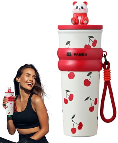 Generisch Water Bottle, Cartoon Drinking Bottles, 9.06x10.83x7.09 inches Cute Multi-functional With Lids, Vacuum Insulated Flasks for Kids, Women, Travel, Beach, School, Car, Party