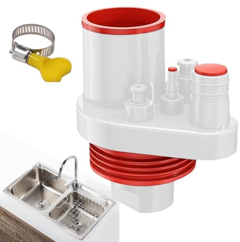 Abflussrohr Für Spüle - Unterbau-Kit - Kanal Adapter für Klärgrube Badewanne Gewerbekeller Bodenablauf
