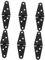 Veemoon 6 Pièces Charnières Noir pour Portes de Jardin Gonds Robustes avec Vis pour Portes de Cabane Fenêtres et Meubles Installation Facile et Design Élégant