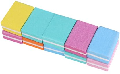 DECORNIJIA 10 piezas Bloques de Pulido para Uñas Esponja Limas Pequeñas Cuadradas para Manicura Profesional Herramientas Reparación Uñas Portátil Hogar Salón