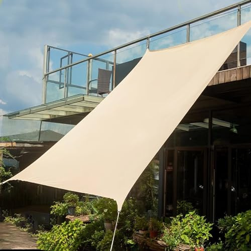 Wasserdichtes Sonnenschutzdach für den Außenbereich für Autos und Terrassen, rechteckige Pergola-Abdeckung, wetterbeständiges Segel mit verstärkten Kanten, luftdurchlässiges Design (500 cm x 700 cm)