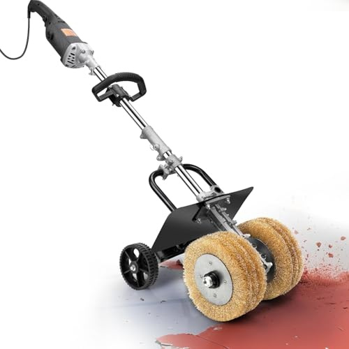 6-in-1 Schleifmaschine 3850W Bürstenschleifer zur Renovierung von Oberflächen Walzenschleifer | max. 4000 U/m | 6 Gang | 2X XXL Schleifbürste Ø180mm | 2M Kabel | zum Holz Metall Lackfläche