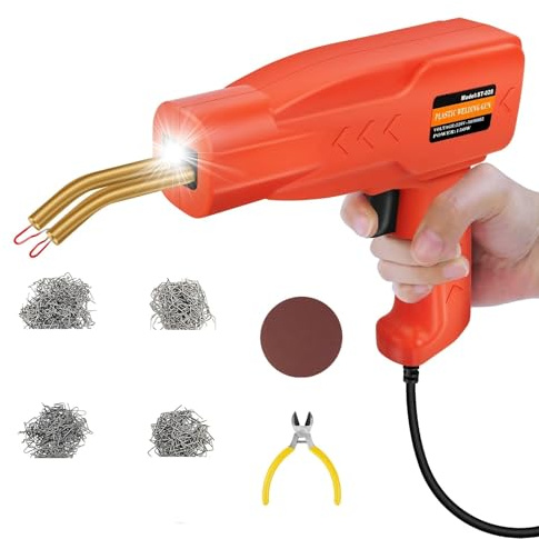 Plástico Soldadura Máquina Kit de reparación de parachoques de coche con soldadora de plástico de 150 W, 800 grapas calientes
