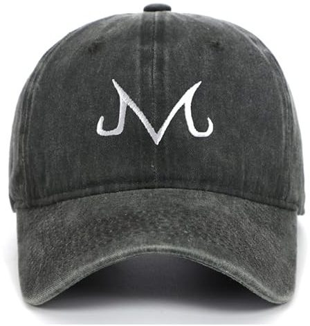 Majin Buu Baseball Cap Snapback Baumwollmütze für Damen und Herren Hip Hop Dad Golf Style Verstellbare Passform Schwarz