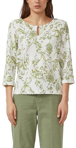 s.Oliver Gemustertes Jerseyshirt mit Knopf-Detail