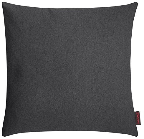 FELT Kissenhülle uni mit Reißverschluss von Magma Heimtex aus Filz, hochwertiges Wohnaccessoire, einfarbiges Kissen, Kissenbezug, Filzkissen, Heimtextilien (Kissenhülle ca. 50x50cm, Anthrazit)