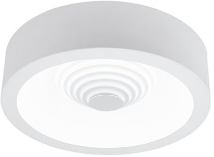 EGLO LED Deckenleuchte Leganes, 1 flammige Deckenlampe dimmbar | Wohnzimmerlampe, Küchenlampe aus Metall und Kunststoff in Weiß, Flurlampe Decke, warmweiß, Ø 45,5 cm