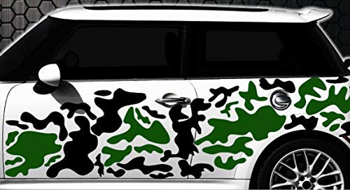 HR-WERBEDESIGN Camouflage Pixel Cyber XXL Set Auto Aufkleber Sticker Tuning Stylin Wandtattoo s