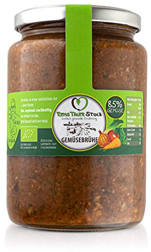 Hausgemachte Bio Gemüsebrühe (1x800g) – Revolutionär transparent, 85% Gemüse & sichtbare Qualität – Für bewusste Ernährung oder zum Fasten