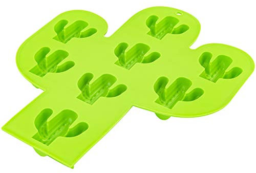 Fairly Odd Novelties Cactus Shaped Ice Cube Tray Funny Novelty Southwest Desert Themed Molds, One Size, Green