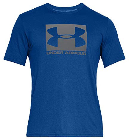 Under Armour Men's Boxed Sportstyle Breathable Sports Shirt, Quick-Drying Functional Shirt with Loose Fit, blue/grey, SM (Small)