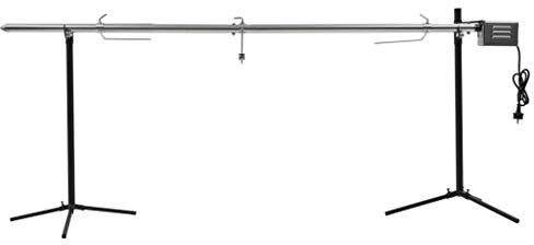 Festnight Spiedo Girarrosto Barbecue Griglia Automatica Motorizzata in Acciaio Inossidabile 207x45x81cm