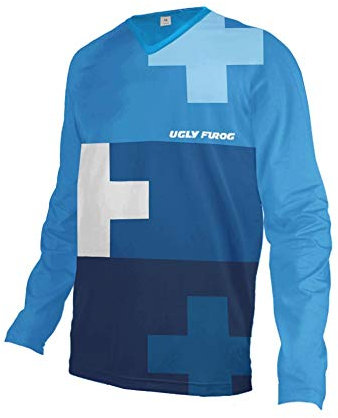 UGLY FROG Rennrad Masse Stil Wählen Sie Downhill Jersey MTB Schwarz MX MTB DH Trikot Motocross Offroad Herren Langarm Fahrradtrikot Funktionsshirt Atmungsaktive Schnell Trocknen Stoff Radsport