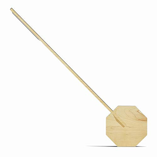 Gingko Octagon One Schreibtischleuchte LED Lampe mit natürlicher Holz-Optik, wiederaufladbar mit 36 LED-Lichtleistungen (Ahorn)