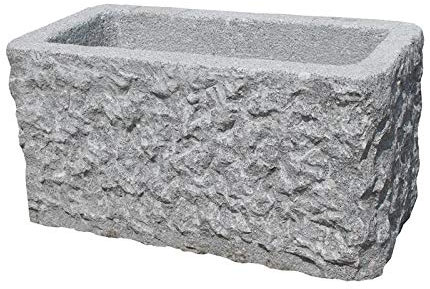 Natursteinzentrum Rhein Main Trog aus Granit grau, L/B/H ca. 80x40x40 cm