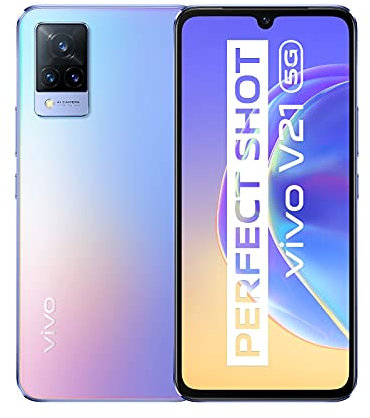 vivo V21 5G Smartphone, 8GB + 128GB, Selfie en Modo Supernoche con Estabilización de Imagen Óptica de 44 MP, Triple Cámara de 64 MP, Diseño Ultradelgado, 6,44 Pulgadas, Dual SIM (Sunset Dazzle)