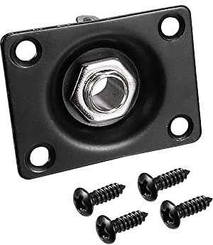 sourcing map 1/4 Inch 6.35mm Guitar Mono Output Jack Plate Input Socket for Electric Guitar, Black