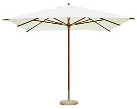 Gruppo Maruccia Ombrellone da Giardino con palo Centrale in Legno ombrellone 3 x 2 Metri ombrellone Professionale per attività Commerciali