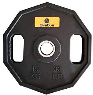 sveltus Hantelscheibe Olympic 15 kg Stahl/Gummi schwarz