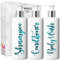 Print Maniacs 3 Set Mrs Hinch Inspired White Personalised Dispenser Pump Bottles Shampoo Conditioner Body Wash (Teal)