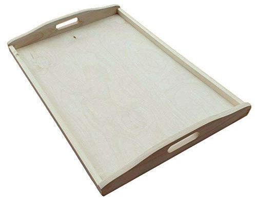 Wooden Serving Extra Large Tray in Two Types 60 cm x 40 cm x 5.5 or 6 cm - Trays are not painted