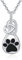 KINGWHYTE Halskette Silber Damen mit Hund Pfote Kette Unendlich Herz Anhänger, Zirkon Charme Katzenkette 925 Sterling Silber Schmuck Geschenk Valentinstag Jubiläum Jubiläen