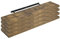 WOLTU Wandregal 4 Stück Set Wandboard Bücherregal Regale für Deko Wandablagen aus MDF Holz,Hängeregal Vintagebraun,120x22.9x3.8cm,RG9315hov-4